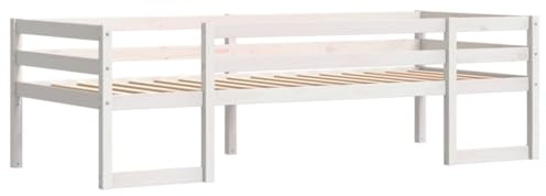 vidaXL Kinderbett Weiß 90x200 cm Massivholz Kiefer