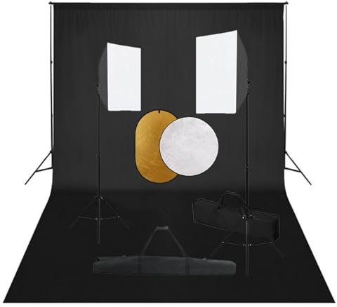 JUDYY Kit per Studio Fotografico con Set Luci, Fondale e Riflettore,Studio Foto,Fotografia,Illuminazione e Studio,Luci e Flash da studio-3067055