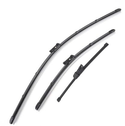 car Wipers Compatible with VW for Polo 6R 2017 2016 2015 2014 2013 2012 2011 2010 2009 Windshield Windscreen Wiper Blades Hatchback Front Rear Set