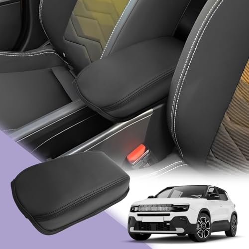 LUWU Compatibile con Jeep Avenger 2023 2024 2025 2026 Copertura per Bracciolo Centrale Coperchio Avenger EV Hybrid Coperchio In Pelle Custodia Protettiva Consolle Centrale 4XE / 4X4 Accessori