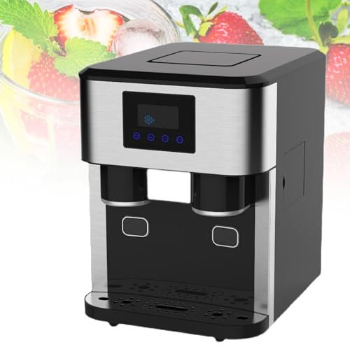 Hydravex Macchina per Il Ghiaccio Commerciale, Macchina per Il Ghiaccio da banco da 40 libbre/24 Ore, Macchina per Il Ghiaccio autopulente con Pannello LED per Bar, caffetteria, Ristorante