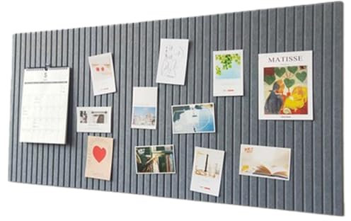 LUPATDY Pinnwand 60 * 40cm, Filz Pinnwand Selbstklebend Memotafeln Bulletin Board, Memo Filzboards Wanddekoration, Visionboard 0,9cm Dick, Faltbare Fototafel mit Pinnadeln Grau
