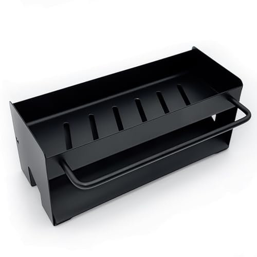 Seemypet Spülbecken Organizer für Küche & Bad, Schwammhalter mit Selbstentleerung aus Carbonstahl, Schwarz Küchen Organizer Spüle, Spüle Organizer für Bürsten, Schwamm, Seife & Spüllappen