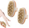 2PCS Brosse a Sec,Brossage a Sec Drainage Lymphatique,Poils de Sanglier Naturels,Poils Naturels pour Améliorer la Circulation Sanguine Peau Sèche et Massage Anti-Cellulite