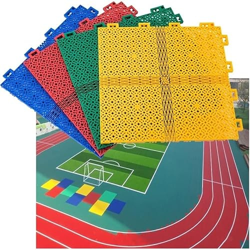 Revêtement de sol sportif antidérapant et résistant à l'usure for terrain de badminton, gymnase, extérieur, modulaire et emboîtable(Blu)