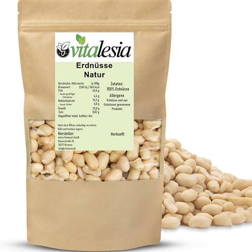 Vitalesia Erdnüsse naturbelassen 2,5kg blanchiert ungesalzen ungeröstet
