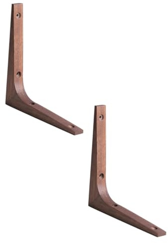 ELAYARD Holzregalhalterung 2 Stück 6.89X6.89X0.79In Stabile Wand Eckstützen Regalträger Für Wohnzimmer Küche Bad Mit Glatter Oberfläche Und Langlebigem Design
