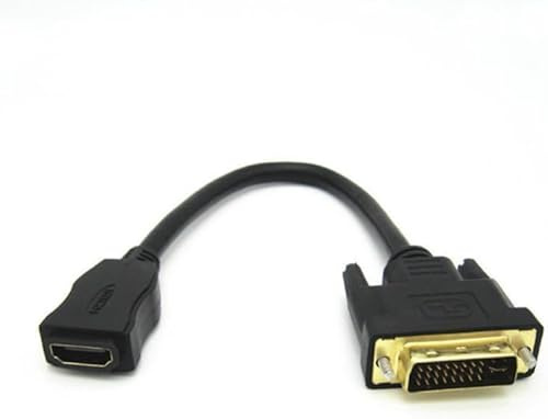 DUOBAGMA HDMI to DVI Cable, DVI to HDMI Converter Adapter DVI-D (24+1) Plug to HDMI Female 4K 1080P Full HD 3D