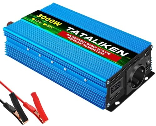Invertitore di Corrente, Convertitore di potenza a onda sinusoidale modificata da DC12V a AC 220V, tensione 1500W-3000W, 50Hz, trasformatore solare for auto(12V 3000W 50HZ)