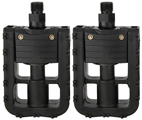 BONKZEBU Pédale Pliante de Vélo de Montagne Durable Léger Portable pour Les Amateurs de Cyclisme Plastique Noir 1 Paire pour Vélo de Route de Montagne