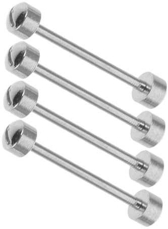 ROMISBABA Varillas de Conexión de Acero Inoxidable para Correas de Reloj 18 Mm, Tornillos Roscados Muesca, Kit de Reparación de Relojes 4 Piezas, Accesorios para Ajuste Seguro