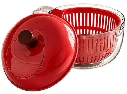 Lavaggio Verdure | Con Contenitore Pulizia Manico E Colino | Centrifuga Per Frutta E Verdura Lavaggio Asciugatura | per Prodotti Freschi Lattuga Casa Appartamento Ristorante Campeggio e Picnic