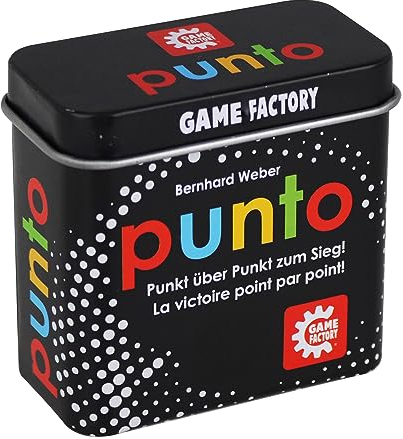Game Factory 646214 Punto, Mini-Kartenspiel in handlicher Metalldose, Punkt über Punkt zum Sieg, cleveres Reisespiel für Erwachsene und Kinder ab 7 Jahren, deutschsprachige Edition