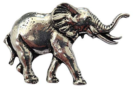 Ansteckpin Elefant | für den Hut oder das Revers | Perfekt zum Jagd-Outfit | Anstecker Pin Button | Altsilber