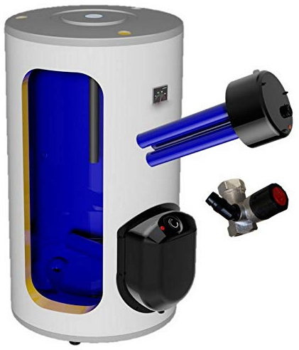 Elektrospeicher Standspeicher Warmwasserspeicher - mit integrierter verschleißfreier Keramikheizpatrone mit Zirkulationsanschluß in der Größe 160 Liter
