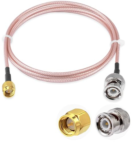 Vecys SMA Maschio a BNC Maschio Cavo Coassiale RF 50ohm SMA a BNC RG316 Cavo Jumper 3FT/1M per Antenne Radio Amatoriale Dispositivi LAN Wireless Radio Wi-Fi