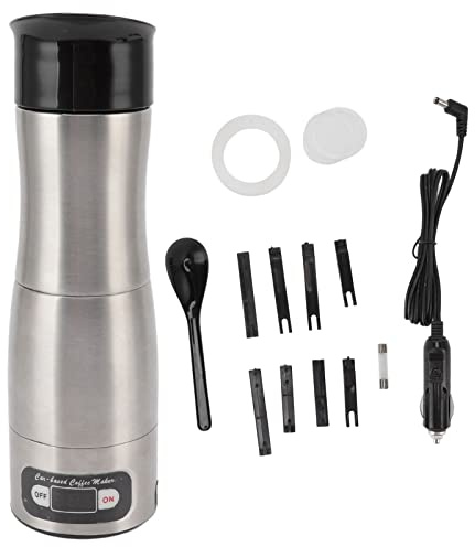 Car Coffee Machine, Portable Espresso Maker, Portable Coffee Machine Maker with 12V 24V Cigarette Lighter for Outdoor, Home, Camping