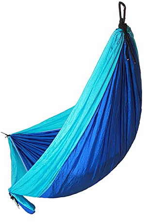MYSUNBAR Camping Hängematte Outdoor 300x200cm 300kg Tragkraft 2 Personen Hängematte Nylon Hängematte Reisehängematte mit Aufhängeset 2 Karabiner 2 Schlingen Tragetasche für Reisen Garten Hof Terrasse