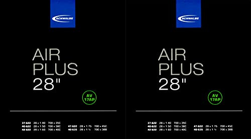 2X Schwalbe Schlauch AV 17AP 28 Zoll (37/47-622/635) Air Plus