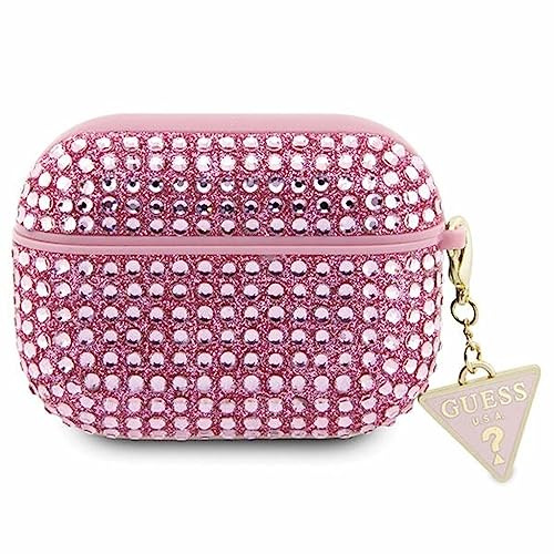 Guess GUAP2HDGTPP Hülle für AirPods Pro 2 Rosa Rhinestone Triangle Charm