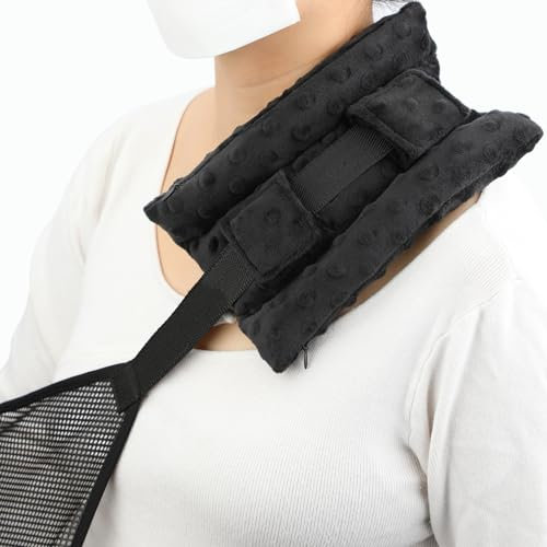 HapiPoppy Nackenpolster, Gurtkissen, Kissen für Armschlinge, Armstütze, Schulterriemen, Ellenbogen, Handgelenk, Verletzungen, Gips, Rotatorenmanschette, Ersatz, Operation, Stützpolsterung, Minky Dot