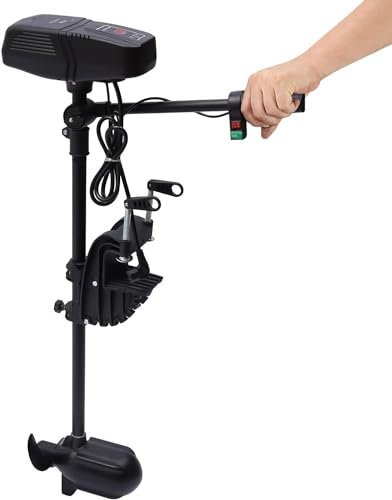 BYUAK Electric Trolling Motor 260lbs Thrust, 48V Brushless Motor, 2300Rpm, 1400W, 360° Tiltable, Height Adjustable, For Inflatable Boats, Transom Mount, Engine Mount