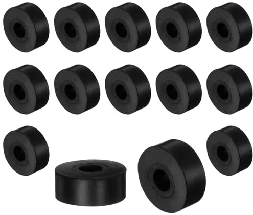 QUARKZMAN 16pcs Entretoises en Caoutchouc, Rondelles Caoutchouc Anti-Vibration Épaisses Amortisseur Coussins pour Accessoires Maison Voiture Réparation, 25mm OD x 8.5mm ID x 10mm Hauteur