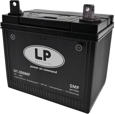 LANDPORT 12V 24Ah 300A Batterie U1-300MF SMF kompatibel mit Aufsitzmäher