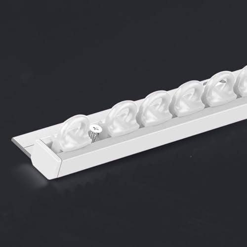 Schiebegardine aus Aluminium, robuste Stangen, weiß, 200 cm, Deckenmontage, für Vorhänge und Schrank-Raumteiler