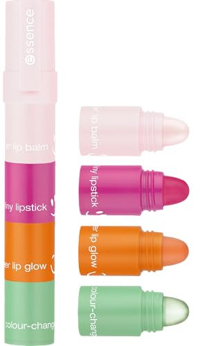 essence you make my day! lip tower, Lippenstift, Nr. 01, Mehrfarbig, mattierend, pflegend, Expressergebnis, glänzend, vegan, ölfrei, ohne Parabene, ohne Mikroplastikpartikel, 3er Pack (3x3.1g)