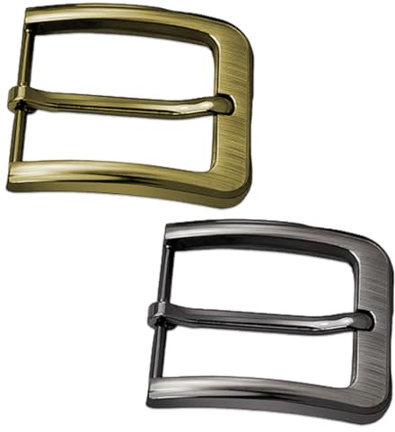 CPJJ Gürtelschnalle,2 Stück Gürtelschnallen,Gürtelschnallen Für Herren,38-40 Mm Einzackige Quadratische Ersatzschnalle Aus Zinklegierung Gürtelschnalle 40mm,Für Männer Gürtel(A)