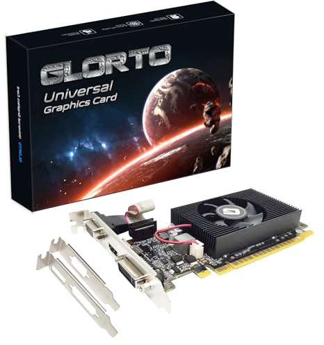 GeForce GT 610 2G DDR3 Low Profile Graphics Card, PCI Express 1.1 x16, HDMI/VGA/DVI, Entry Level GPU for PC, SFF and HTPC, Compatible with Win11