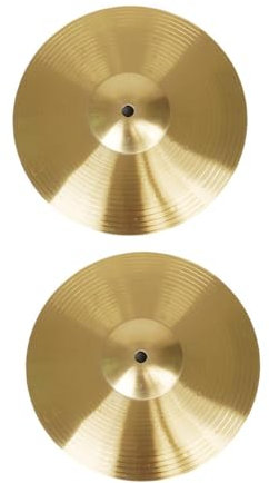 F Fityle Platillos de tambor de 2 uds., platillos de choque, accesorios de instrumentos de percusión tradicional, platillo de práctica resistente profesional, Diámetro 25cm