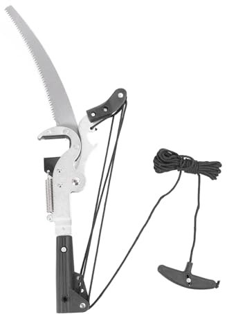 High Altitude Branches Trimmer Double Use Pruning Saw, with High Altitude Pruning Shears, Extensible Tool Without Pole, with Double Tackle Compound Pulley System