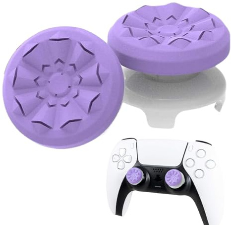 2 pièces Thumbsticks, Silicone Joystick Grips Caps pour PS4 Controller et pour PS5 Controller à Aide avec Viser, Controller et Réduire Pouce Fatigue, Violet