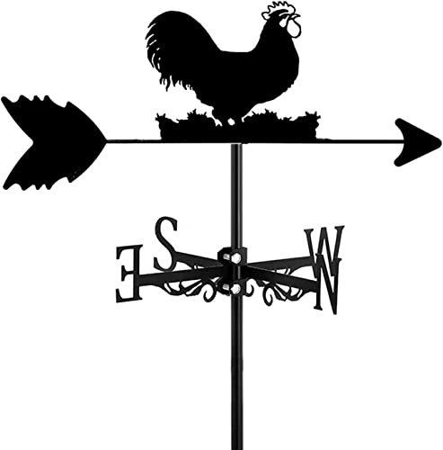 Banderuola segnavento in Metallo a Forma di Animale con Forma di Pollo scavata, per Esterni, per Il Giardino, per la Decorazione della Fattoria, con Gallo, Gallo, Ornamento, banderuola segnavento, g