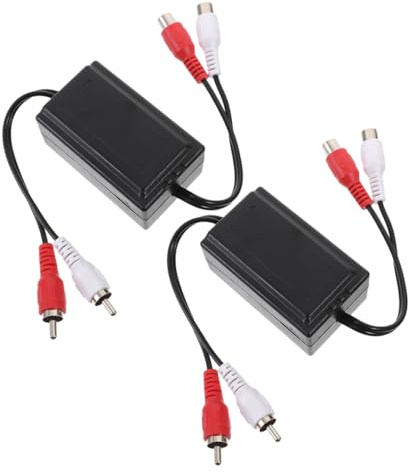 DECORNIJIA 2pezzi Filtro Rumore per Car Audio Isolatore Ground Loop Riduttore Segnale Alternatore Compatibile Home Stereo e Amplificatore Auto