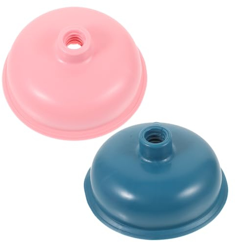 Toyvian 2pcs Replaceable Rubber Plunger Heads for Toilet and Sink Suction Household Plunger Replacement Cups Easy Attach Clog Remover Tool for Bathroom Drain Unblocking