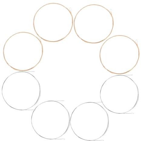 Mandolinensaiten 8 Stück Phosphor Kupfer Ersatzset Hell und Glatt | Praktisch als Ersatz, Acht Saiten, für Mandoline, Langlebig und Sauber im Klang, für Musiker