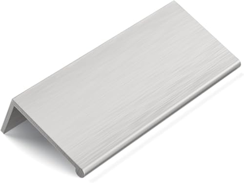 Rergy 10 Stück Möbelgriffe Silber 64mm Löcherabstand Schrankgriffe Versteckte, Küchengriffe Versteckte Griffe für Küchenschränke, Schlafzimmer, Wohnzimmer Griffleiste Aluminium