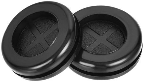 ROWORKX 20Pcs Round Rubber Grommets, 20mm Double-Sided Rubber Hole Plugs, Black Synthetic Rubber Wire Gaskets for Cable and Plug Protection