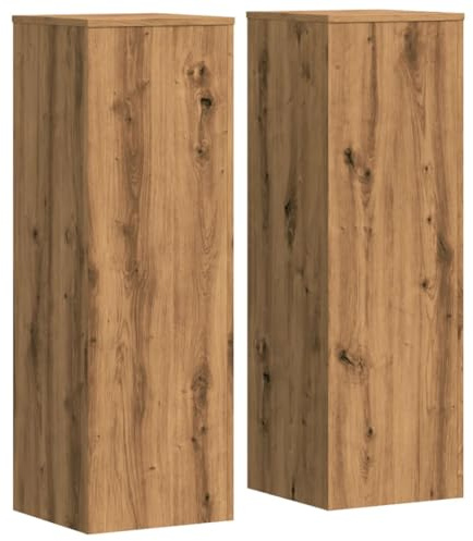Generico Supporti Piante 2 pz Rovere Artigianale 33x33x100cm Multistrato,Casa e Giardino,Prato e Giardino,Giardinaggio,Supporti per Piante,Marrone,31.6 kg,3307890