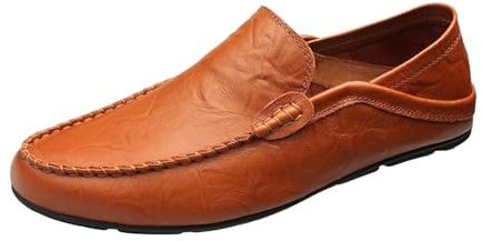 Fritidsskor herr tofflor, skor herr elegant läder arbetsskor slitstarka slip-skor casual promenadskor mjuka bekväma läderskor enfärgade vandringsskor andas utomhusskor