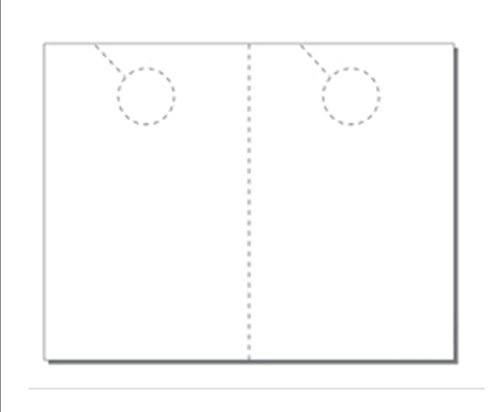 Print-Ready Door Hangers (5-1/2 x 8-1/2), 2-UP, Perforated for Separation on 8-1/2 x 11 White 65lb Cover Paper - 250 Sheets (500 Hangers)