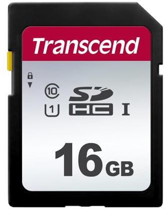Transcend 16GB SDC300S SD UHS-I SDHC Speicherkarte, 95 MB/s, U1, C10 | Kompatibel mit älteren Spiegelreflexkameras, Wildkameras, digitalen Camcordern und Audiorecordern