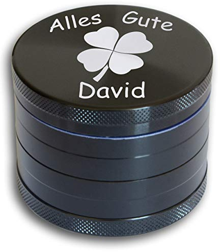 3Dglas Grinder Crusher mit Gravur für Tabak, Kräuter, Gewürze, Kaffee | graviertes persönliches Geschenk