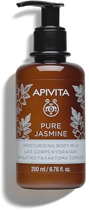 Apivita Pure Jasmine Moisturizing Body Milk 200ml - A Gentle Body Moisturizer with Jasmine, Essential Oils & Honey - It Moisturizes & Soothes Skin