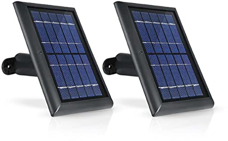 Wasserstein Solarpanel mit 13,1 ft/4 m Kabel mit 2W 5V Aufladung kompatibel NUR mit Blink Outdoor, Blink Outdoor (3rd Gen) & Blink XT2/Blink XT (schwarz, 2er Pack)