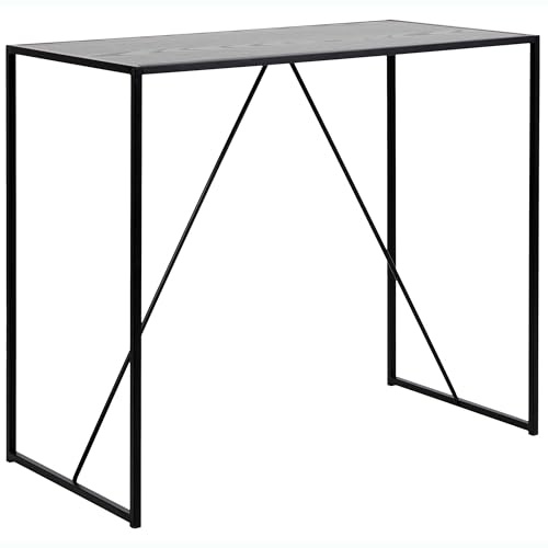 AC Design Furniture Jörn Mesa Alta, 105 × 120 × 60 cm, Negro, MDF/metálico, 1 Pieza
