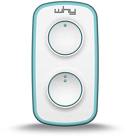 WHY EVO MINI Telecomando rolling code multifrequenza da 300 a 868 mhz, apricancello autoapprendente programmabile, radiocomando ad ampio raggio, 4 pulsanti